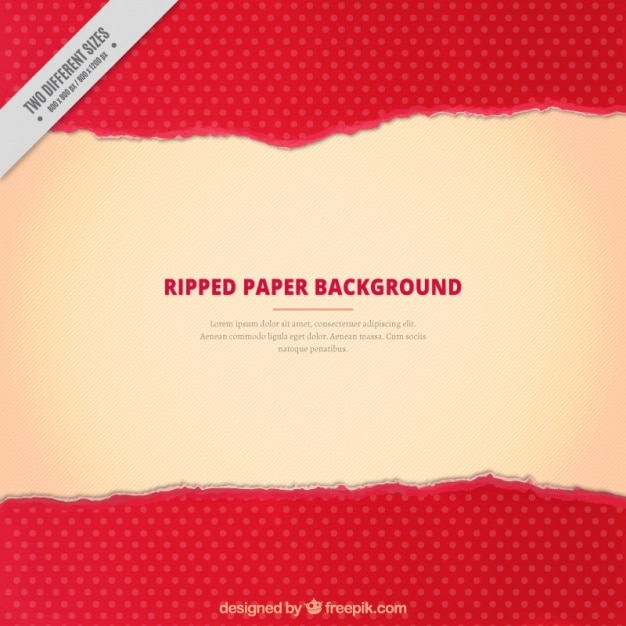 Free vector polka dots background of torn paper