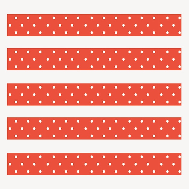 Polka dots illustrator brush vector seamless pattern set