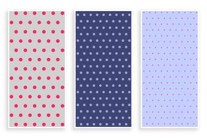 Free vector polka dots pattern banner set