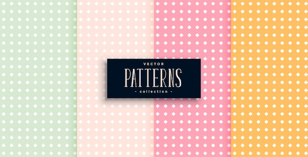 Polka dots patterns set of four