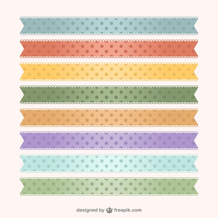 Free Vector polka dots ribbons