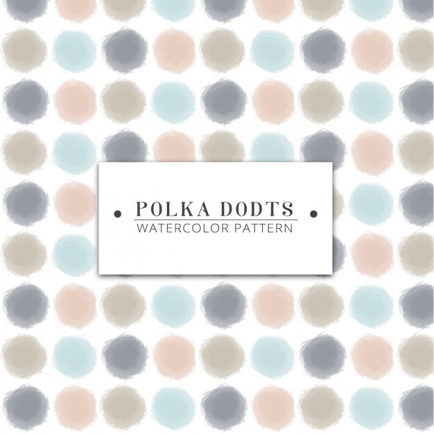 Free Vector polka dots watercolor pattern