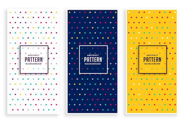 Free vector polka pattern banners set