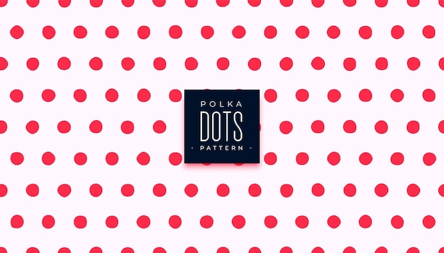 Free vector polka style red dotted pattern banner with vintage effect