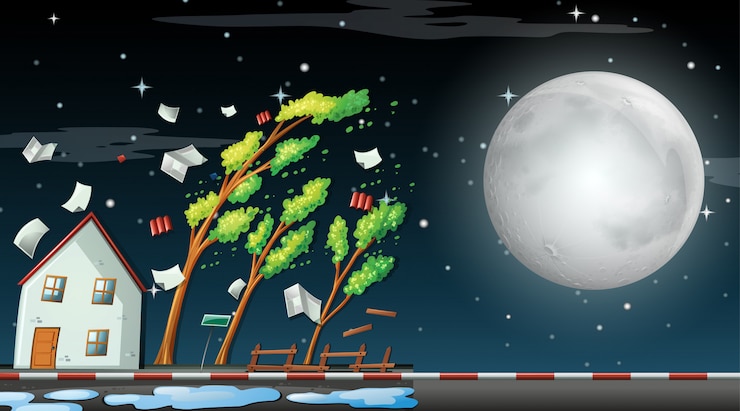 Free Vector polluted street background scene