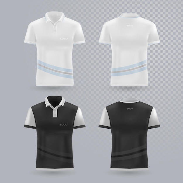 polo shirt collection front and back