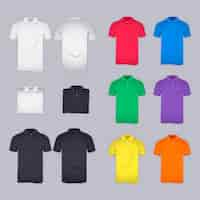 Free vector polo shirt collection