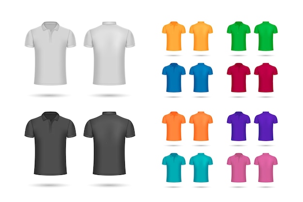 Free vector polo shirt collection