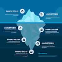 Vettore gratuito infografica poli iceberg