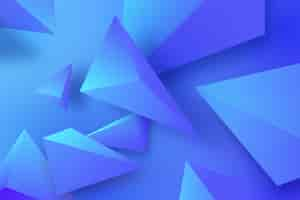 Free vector polygonal 3d background in blue tones