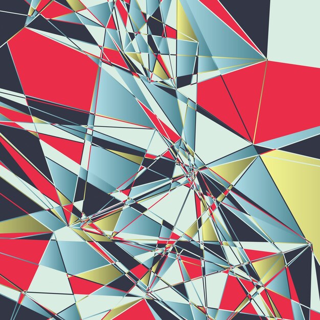 Polygonal abstract background, broken effect