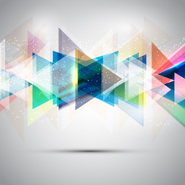 Free vector polygonal abstract background with colorful triangles