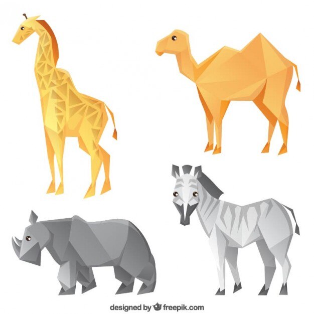 Polygonal animal collection