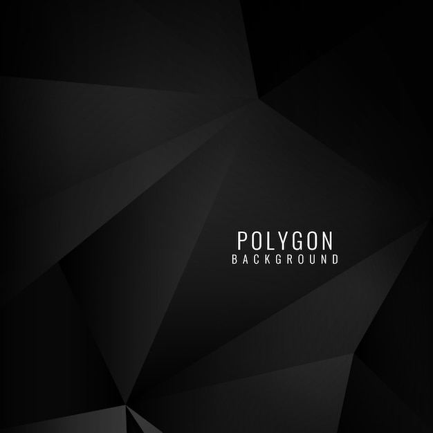 Polygonal background, black color