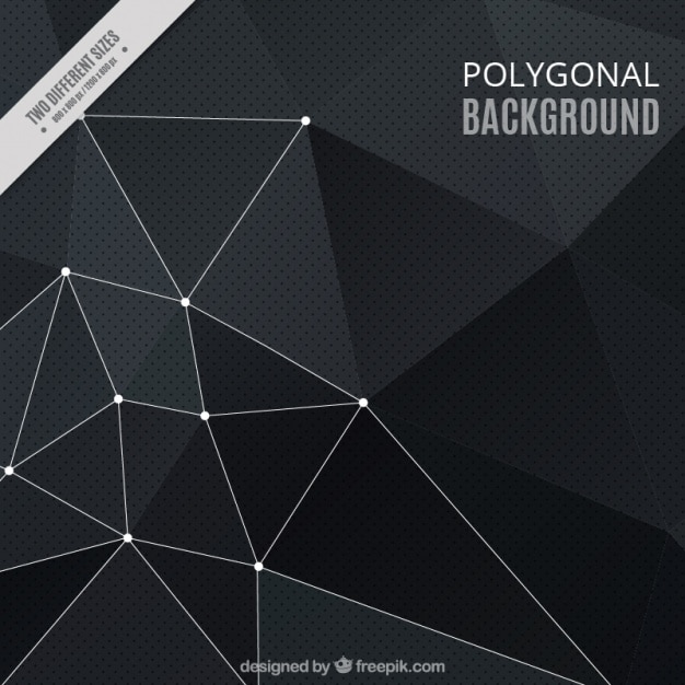 Free Vector polygonal background in black tones