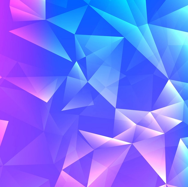 Polygonal background in blue and purple tones