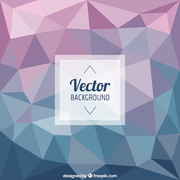 Polygonal background in blue and purple tones