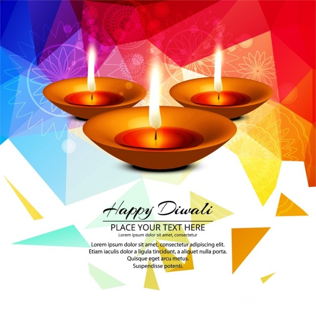Polygonal background for diwali