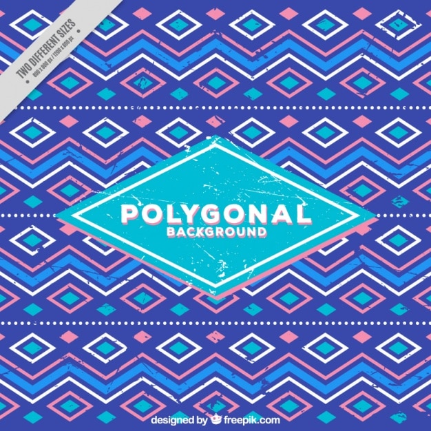 Polygonal background in ethnic style