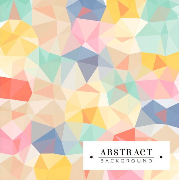 Free vector polygonal background in pastel colors