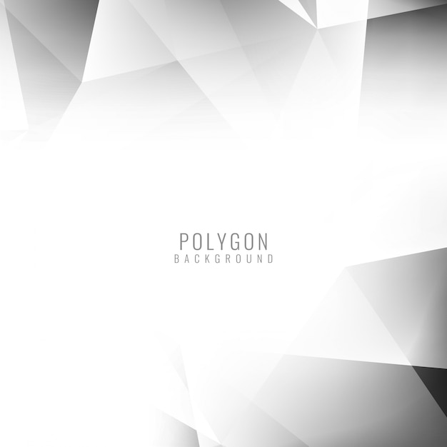 Free vector polygonal background, white color