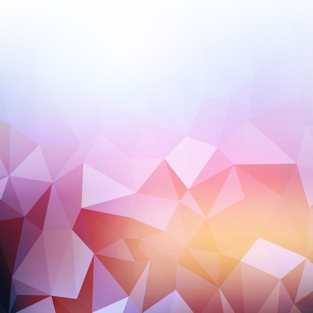 Free vector polygonal background with 3d shapes