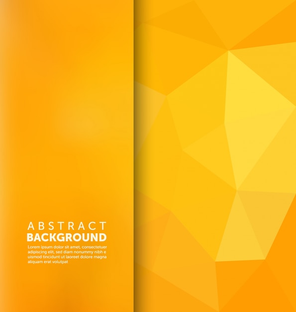 Free vector polygonal background with yellow geometric shapes