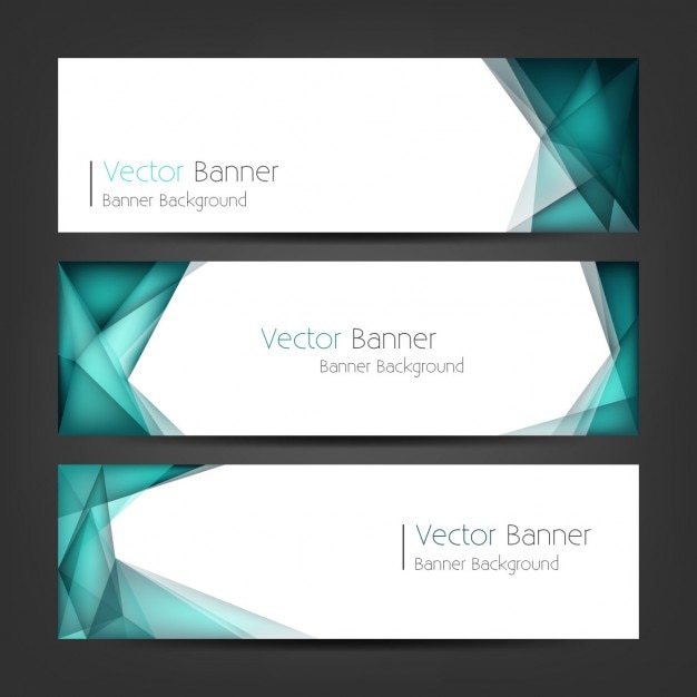 Free vector polygonal banner set