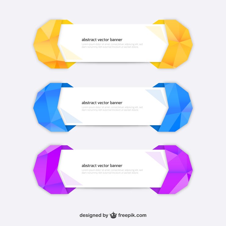 मुफ़्त वेक्टर polygonal banner template