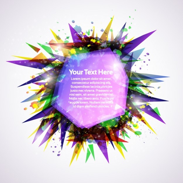 Polygonal Banner with Text Template