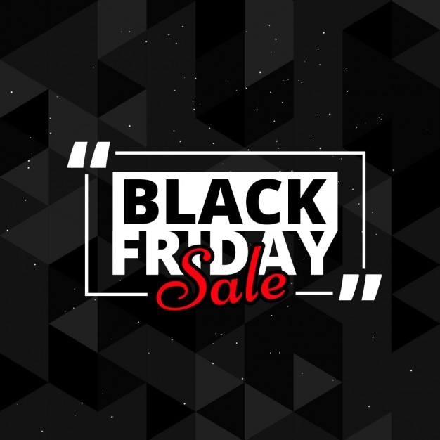 Free vector polygonal black friday background