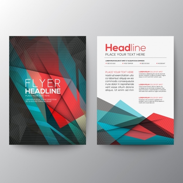 Free vector polygonal brochure template