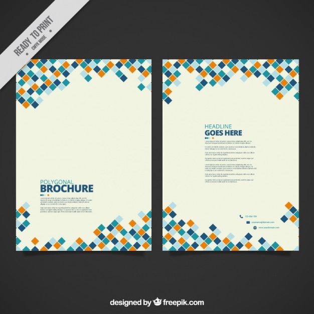 Free Vector polygonal brochure template