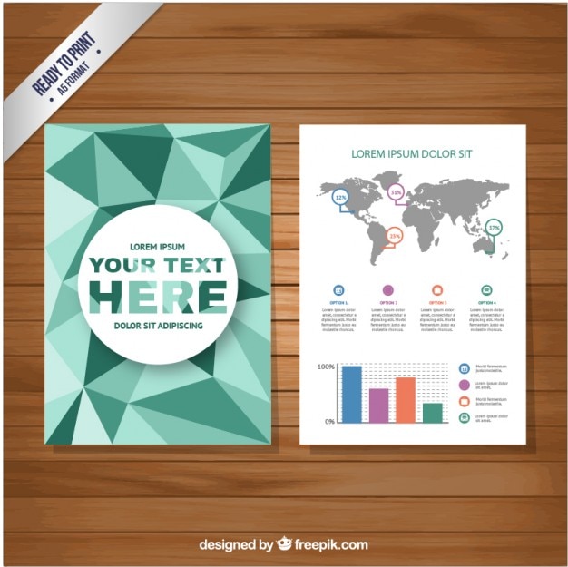 Free Vector polygonal brochure