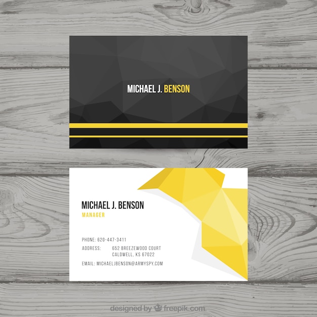 Polygonal business abstract card