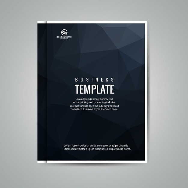 Free vector polygonal business booklet