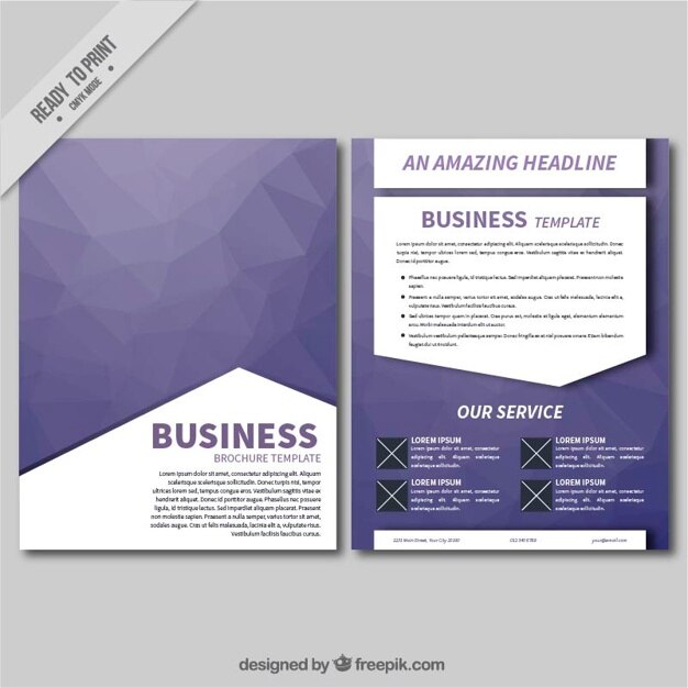 Free Vector polygonal business brochure template