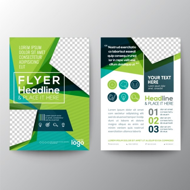 Free vector polygonal business brochure