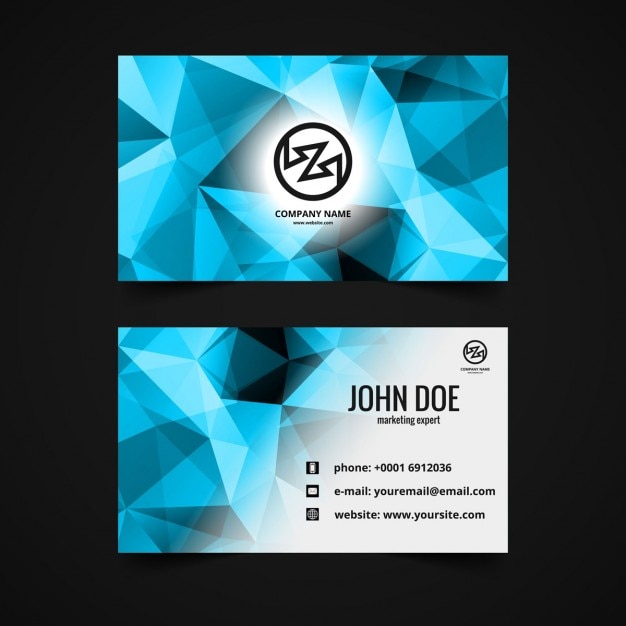 Free vector polygonal business card