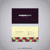 Free vector polygonal business card