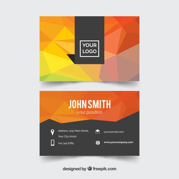 Polygonal business card