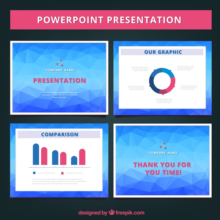 Free Vector polygonal business presentation