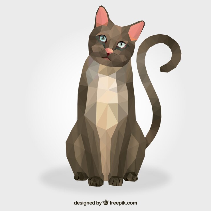 Free Vector polygonal cat