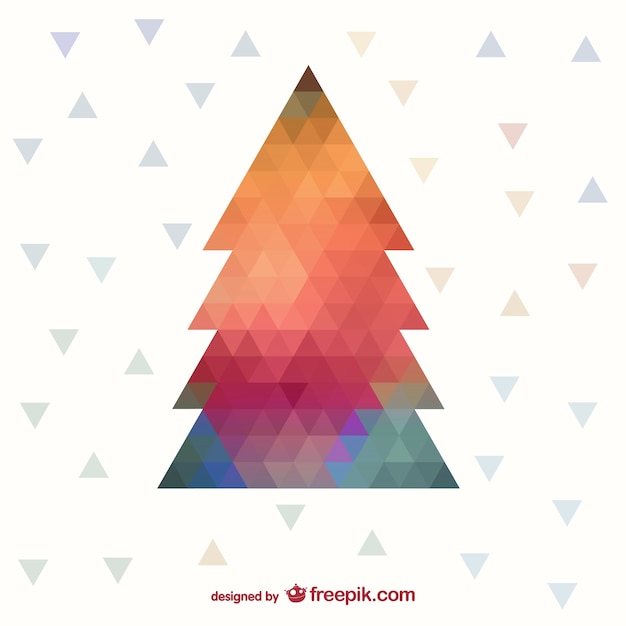 Polygonal christmas tree