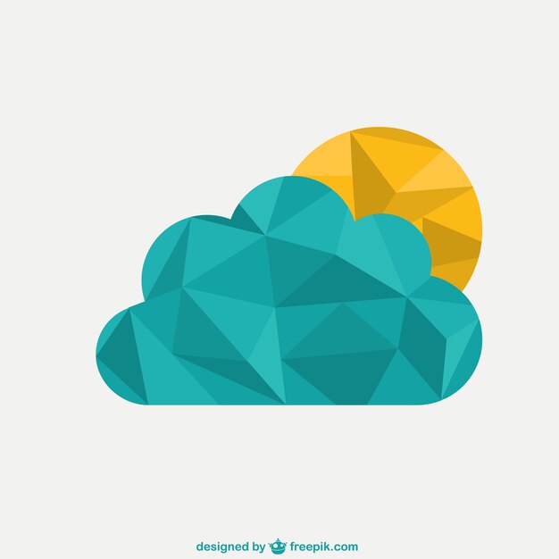 Polygonal cloud vector
