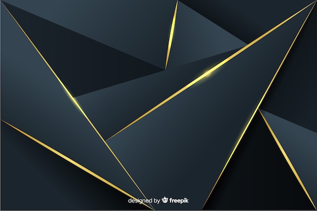 Free vector polygonal dark background