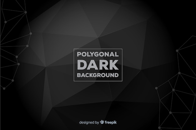 Free vector polygonal dark background