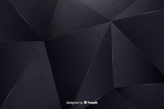 Free vector polygonal dark background