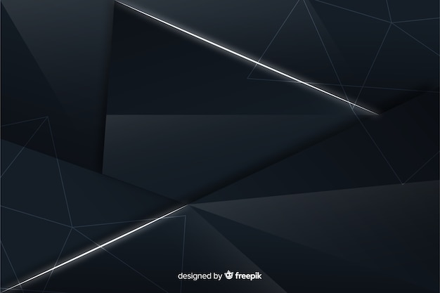 Free vector polygonal dark background