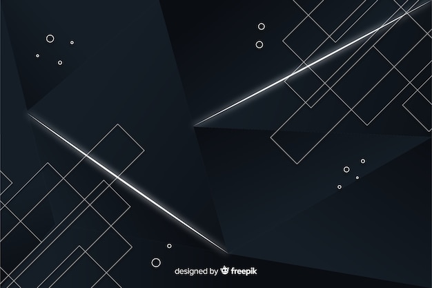 Free vector polygonal dark background